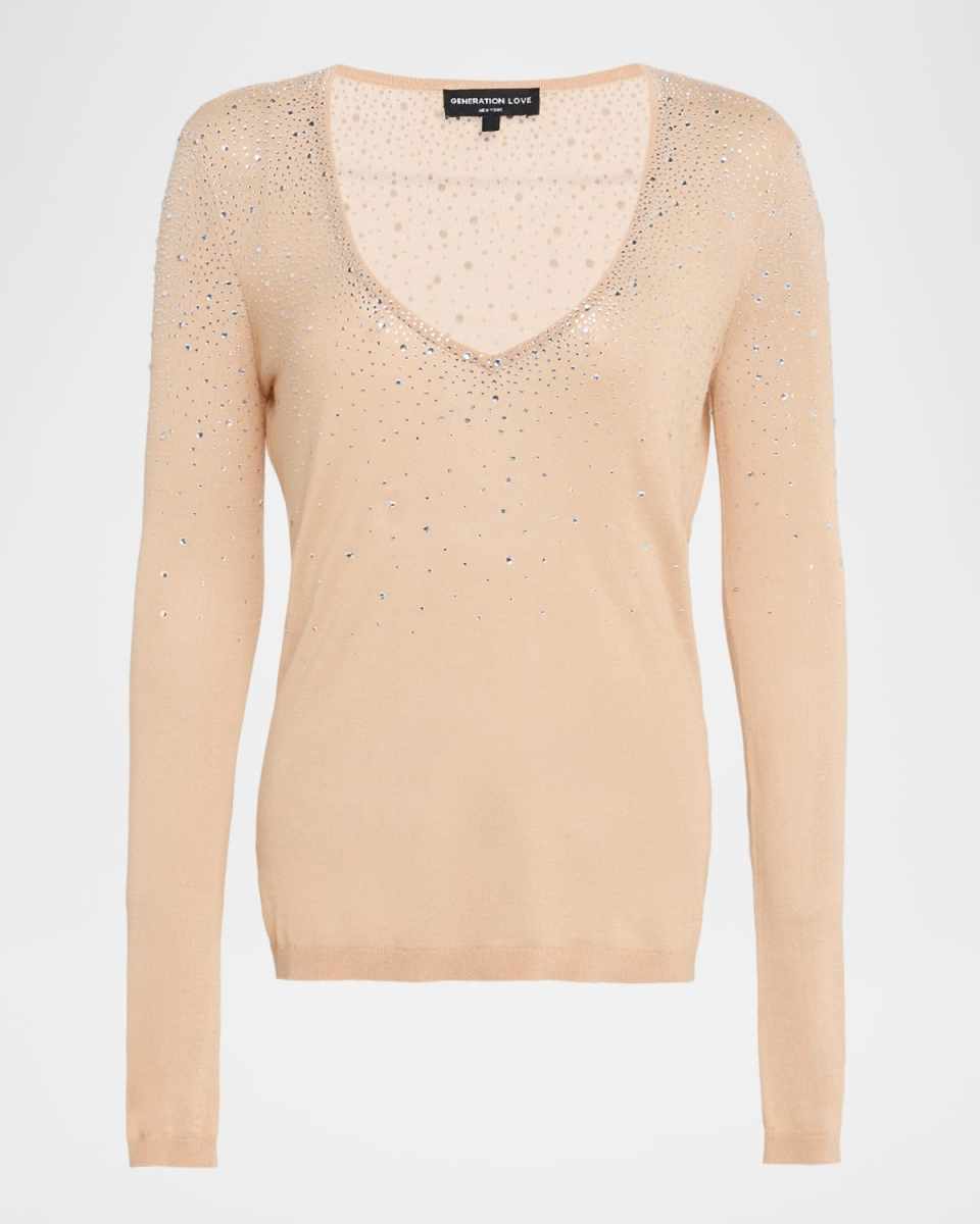 Mirasol Crystal Splash V-Neck Sweat